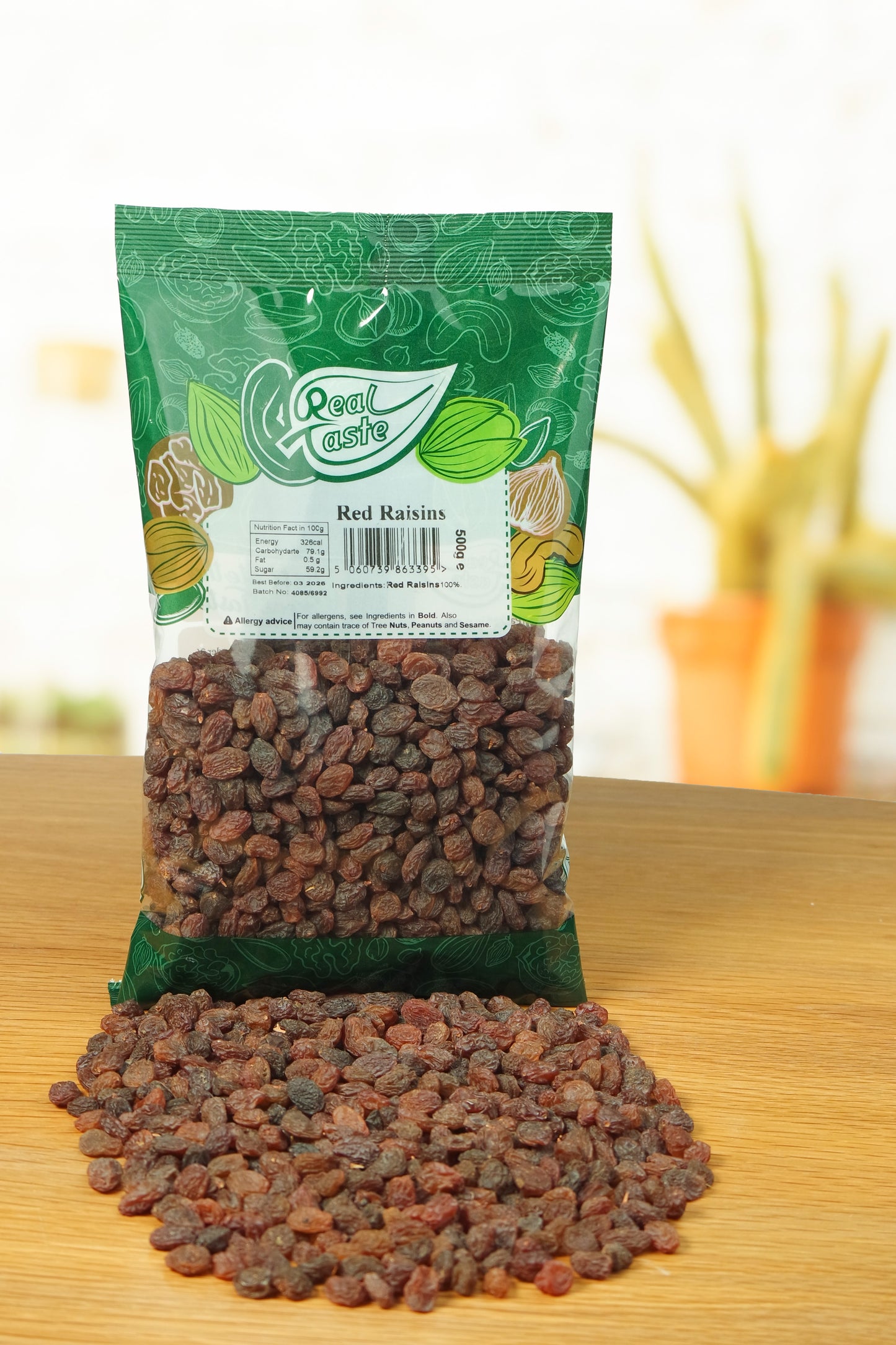 Real Taste Red Raisins – Sweet Tangy Dried Grapes for Snacking