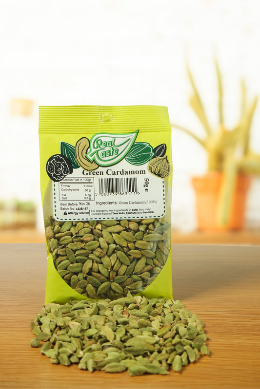 Real Taste Green Cardamom Pods 50g – Aromatic Spice UK