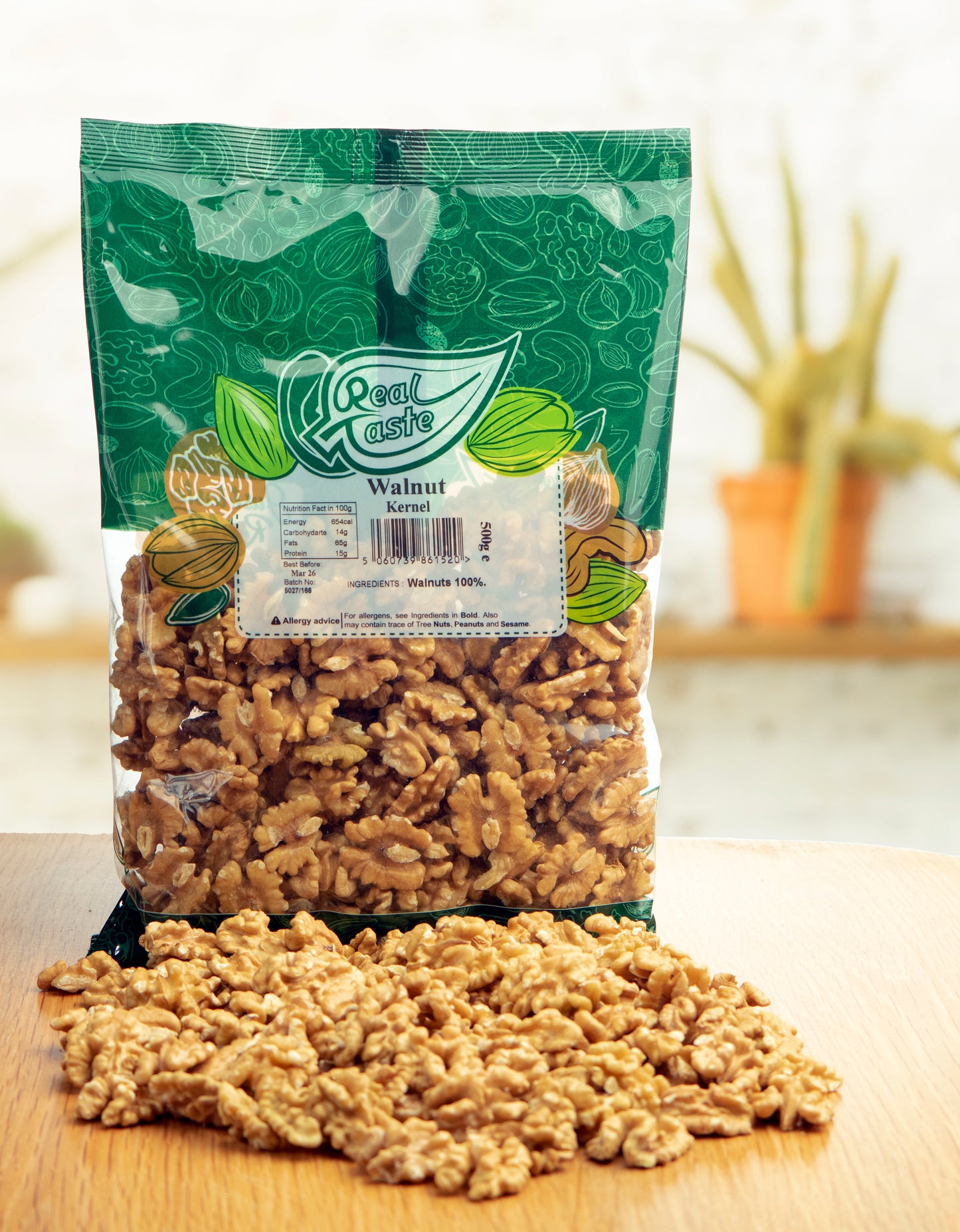Real Taste Walnuts – Raw Halves and Pieces Rich in Omega-3 and Antioxidants