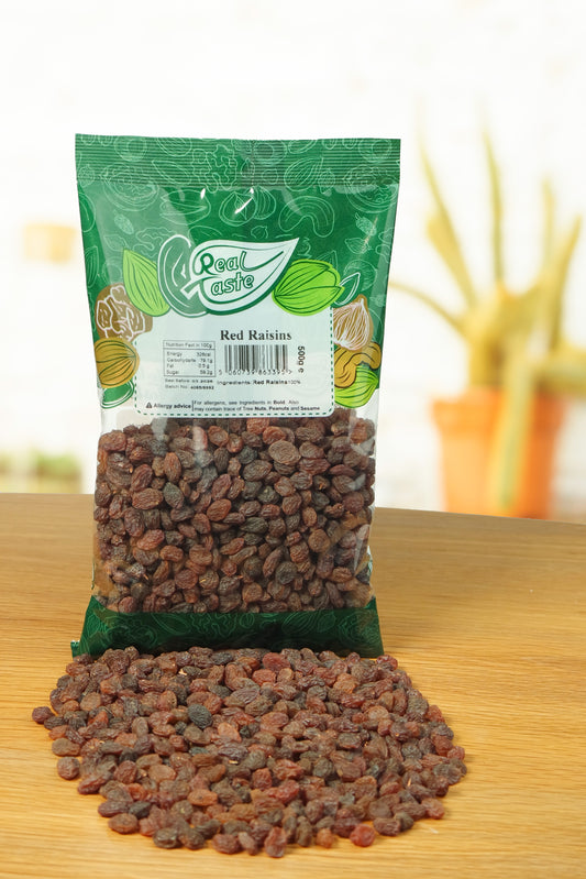 Real Taste Red Raisins – Sweet Tangy Dried Grapes for Snacking