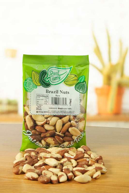 Real Taste Brazil Nuts – Large Whole Raw Brazil Nuts Rich in Selenium and Nutrients
