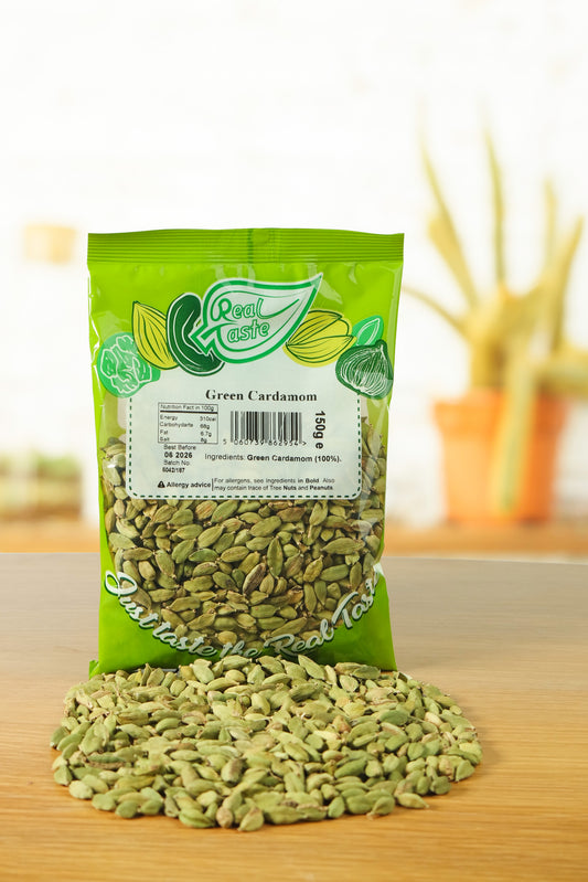 Real Taste Green Cardamom Pods 150g – Aromatic Spice UK