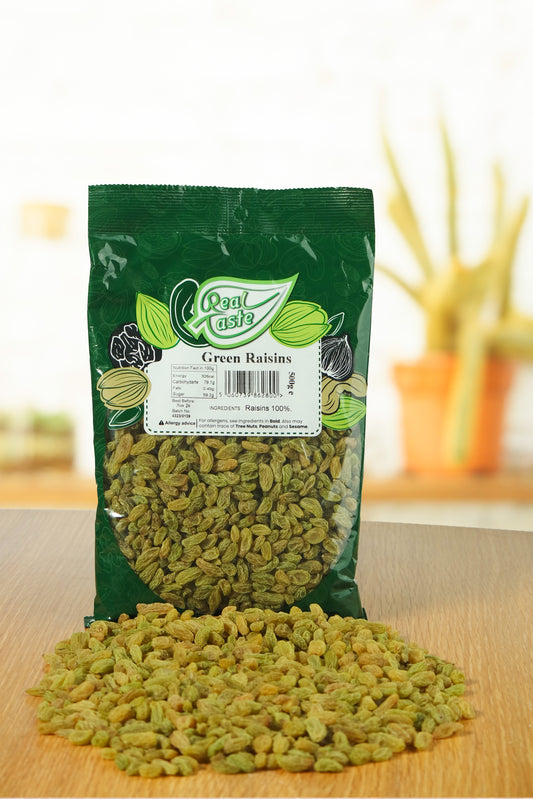 Real Taste Green Raisins 500g – Juicy Light Sweet Dried Grapes