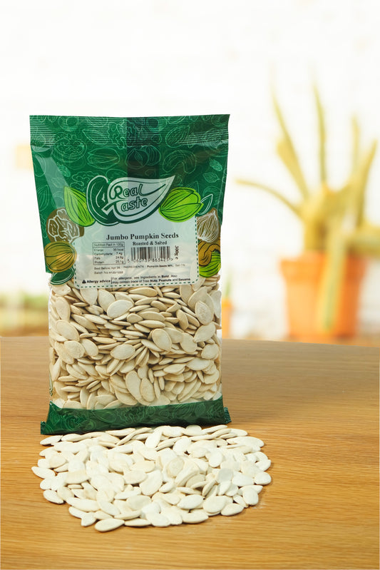 Real Taste White Pumpkin Seeds – Crunchy Roasted Whole Seeds UK
