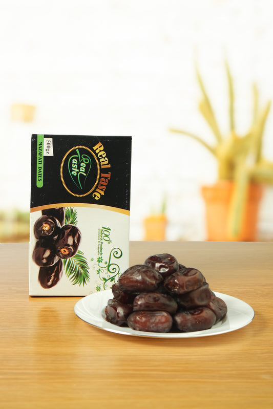 Real Taste Mazafati Dates – Soft Moist Bam Dates Premium Dried Fruit Snack