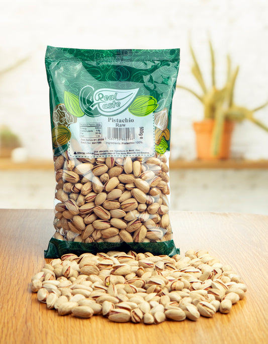 Real Taste Raw Pistachios – Natural Unsalted Pistachio Nuts for Healthy Snacking